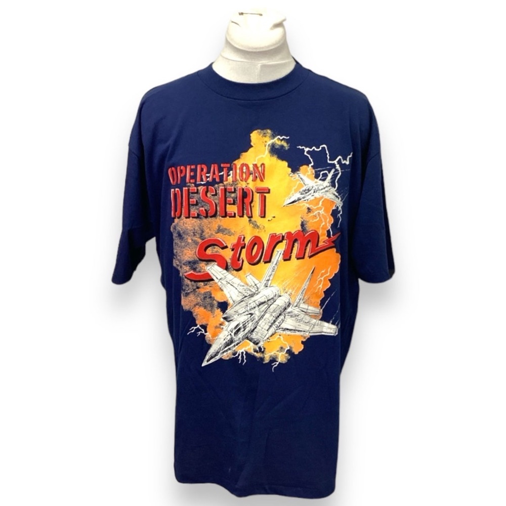 Jostens Operation Desert Storm T Shirt Vintage Single Stitch Made in USA Navy L